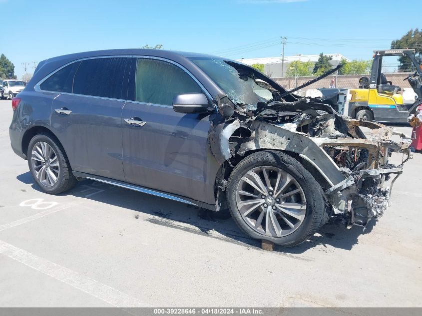 2018 ACURA MDX TECHNOLOGY PACKAGE   ACURAWATCH PLUS PKG