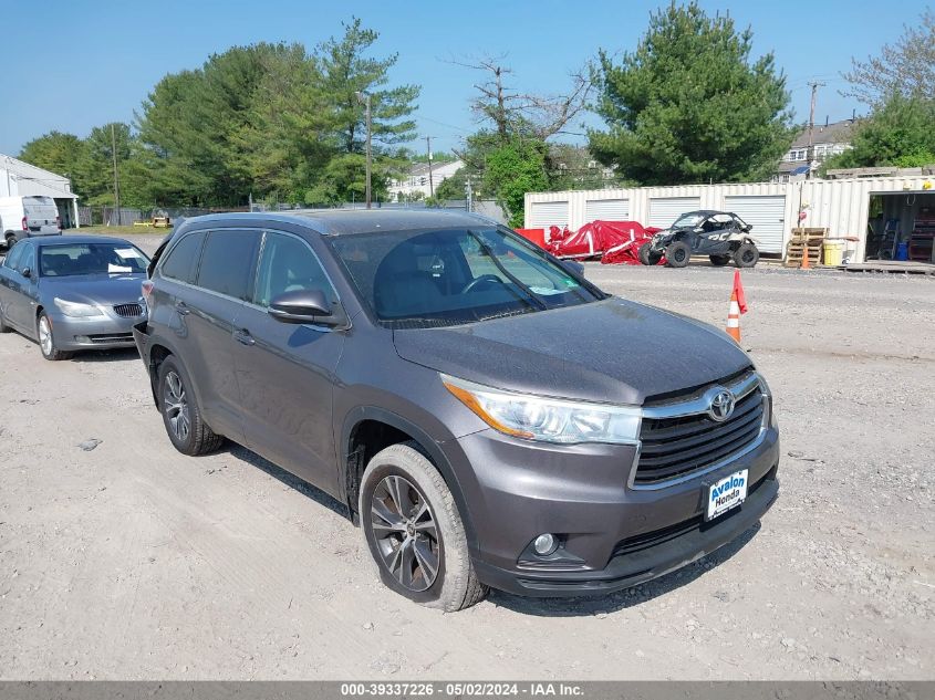 2016 TOYOTA HIGHLANDER XLE V6