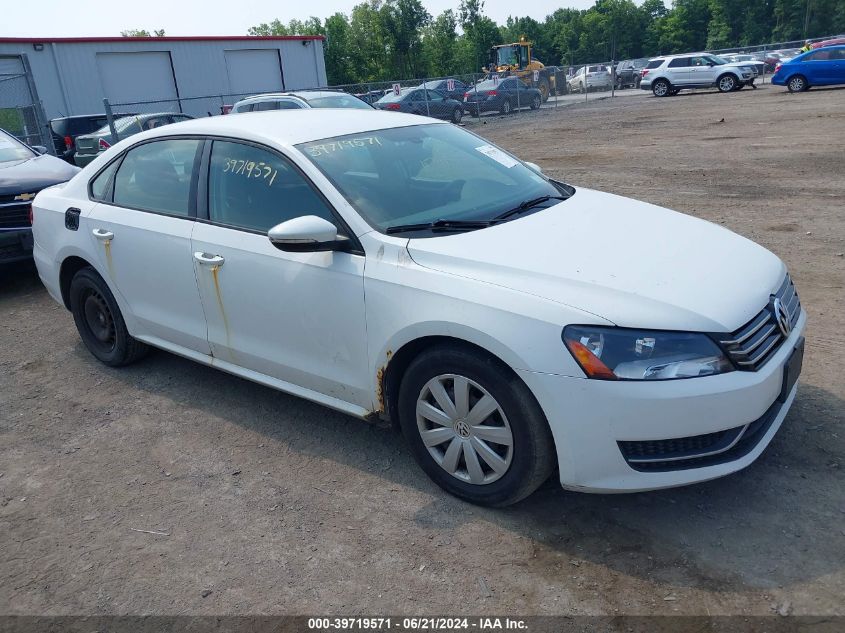 2012 VOLKSWAGEN PASSAT S