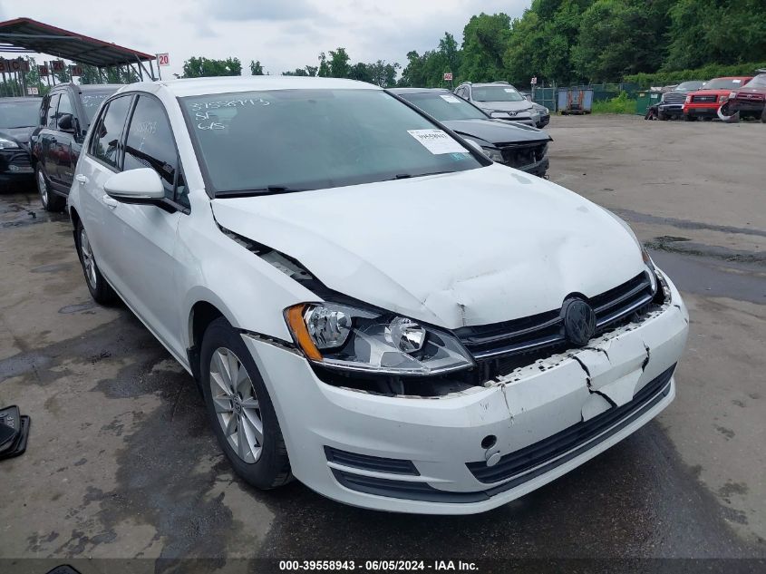 2015 VOLKSWAGEN GOLF TSI S 4-DOOR