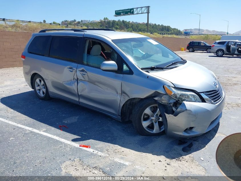 2013 TOYOTA SIENNA LE V6 8 PASSENGER