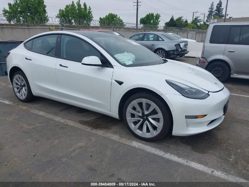 2022 TESLA MODEL 3 REAR-WHEEL DRIVE