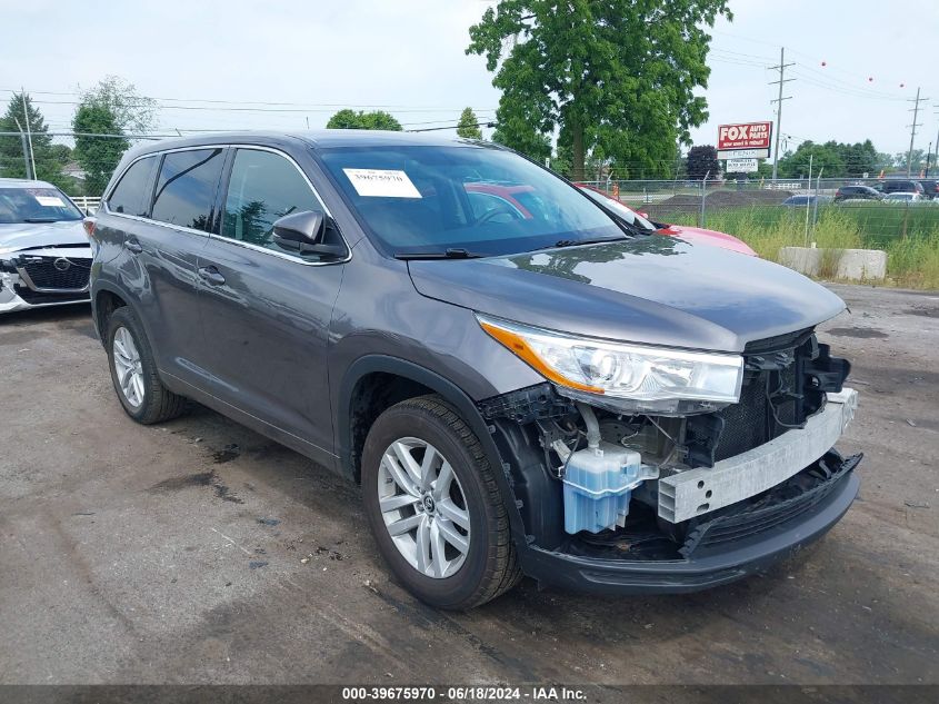 2016 TOYOTA HIGHLANDER LE