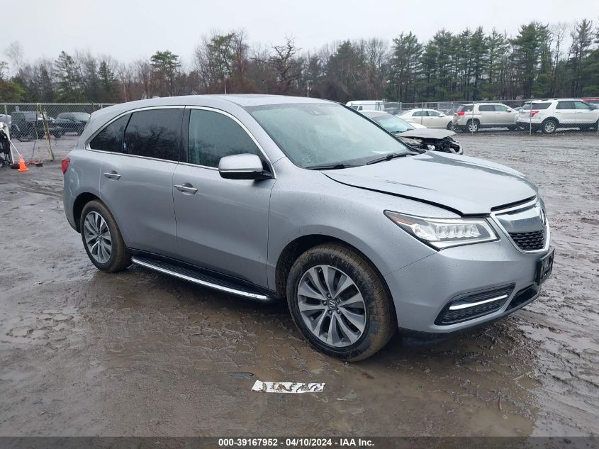 2016 ACURA MDX TECHNOLOGY   ACURAWATCH PLUS PACKAGES/TECHNOLOGY PACKAGE