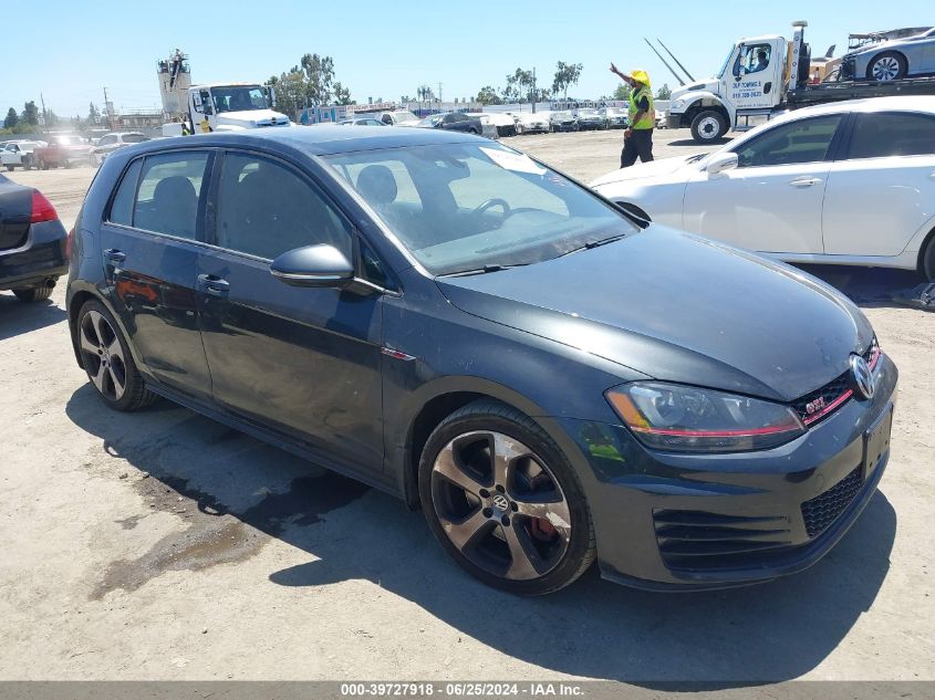 2016 VOLKSWAGEN GOLF GTI AUTOBAHN W/PERFORMANCE PACKAGE 4-DOOR