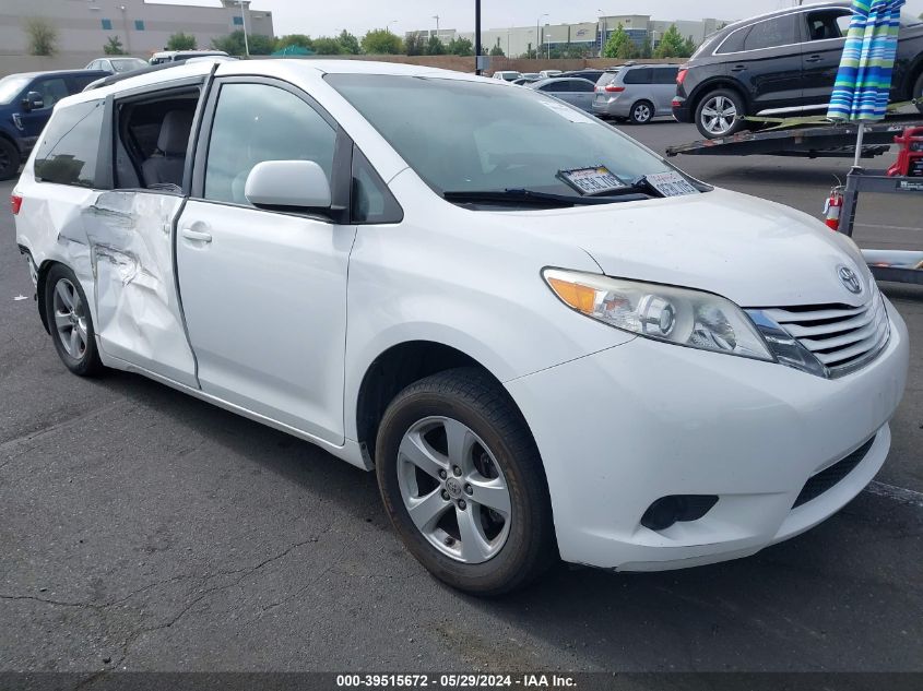 2016 TOYOTA SIENNA LE 8 PASSENGER