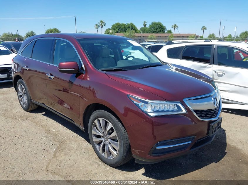 2016 ACURA MDX TECHNOLOGY   ACURAWATCH PLUS PACKAGES/TECHNOLOGY PACKAGE