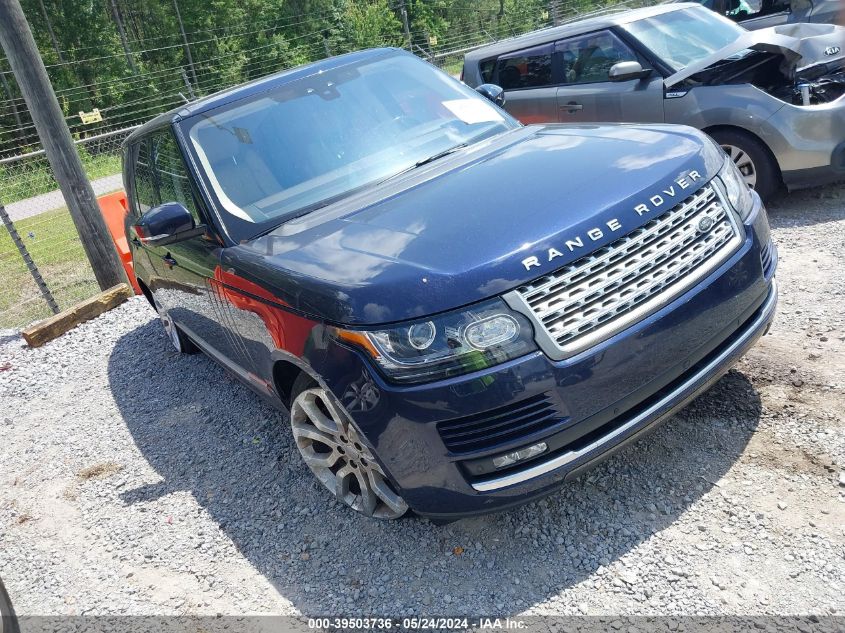 2017 LAND ROVER RANGE ROVER 3.0L V6 SUPERCHARGED HSE