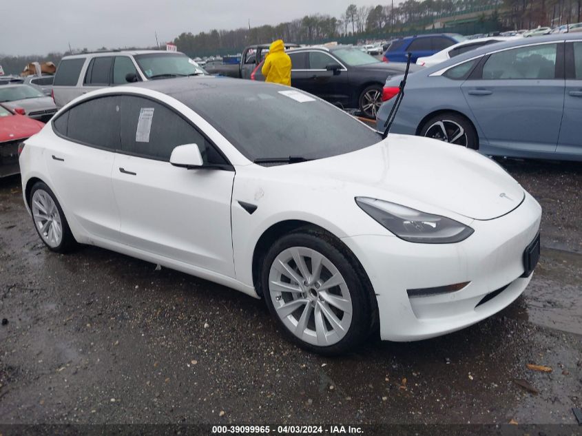 2021 TESLA MODEL 3 STANDARD RANGE PLUS REAR-WHEEL DRIVE