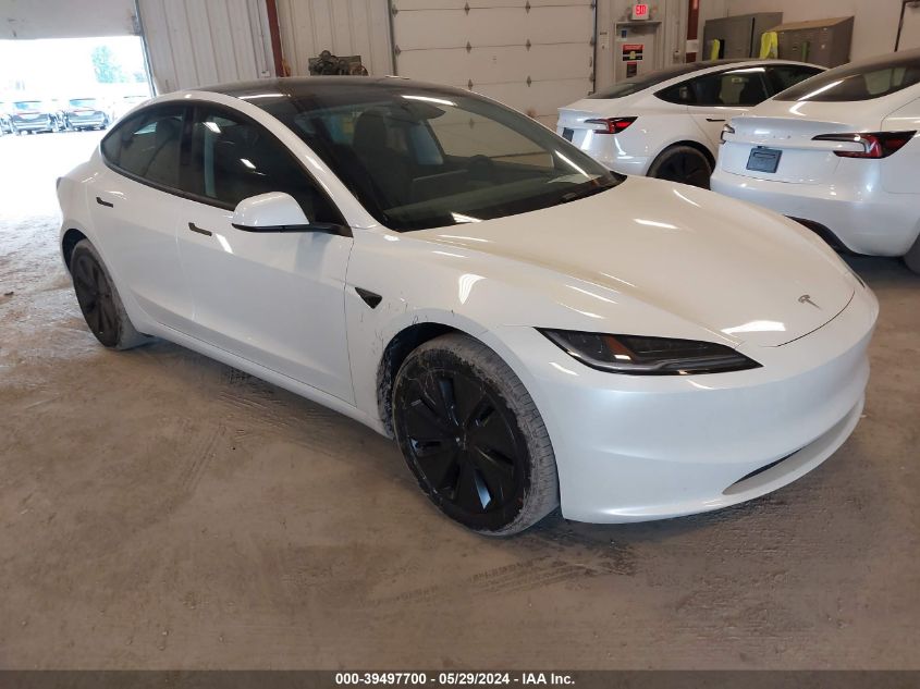 2024 TESLA MODEL 3 REAR-WHEEL DRIVE