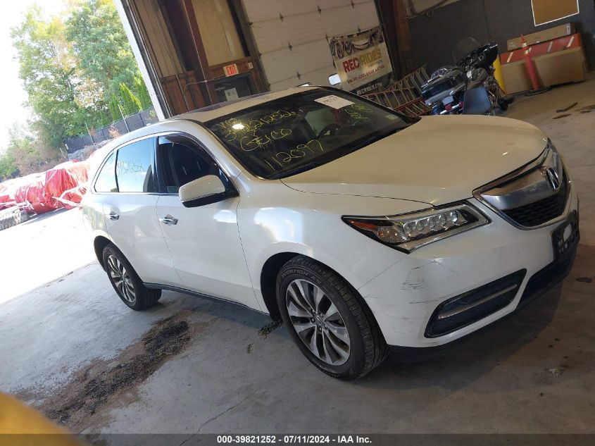 2016 ACURA MDX TECHNOLOGY   ACURAWATCH PLUS PACKAGES/TECHNOLOGY PACKAGE