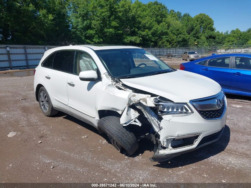 2016 ACURA MDX TECHNOLOGY   ACURAWATCH PLUS PACKAGES/TECHNOLOGY PACKAGE