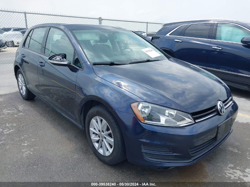 2016 VOLKSWAGEN GOLF TSI S 4-DOOR