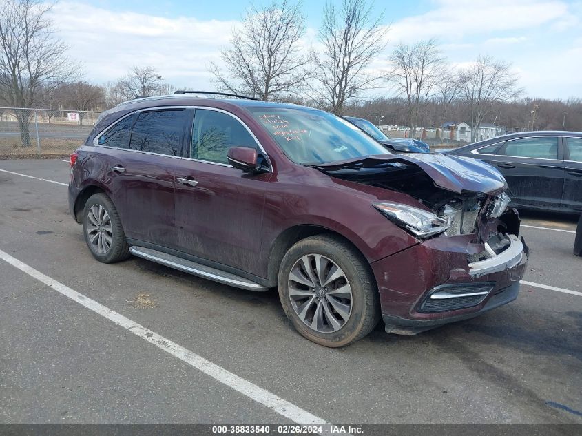 2016 ACURA MDX TECHNOLOGY   ACURAWATCH PLUS PACKAGES/TECHNOLOGY PACKAGE