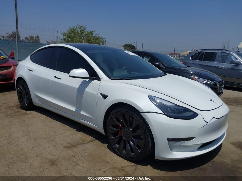 2022 TESLA MODEL 3 PERFORMANCE DUAL MOTOR ALL-WHEEL DRIVE