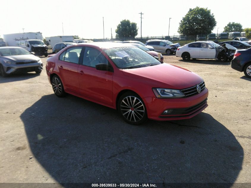 2016 VOLKSWAGEN JETTA 1.8T SPORT