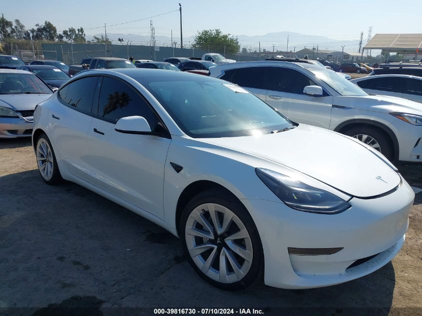 2022 TESLA MODEL 3