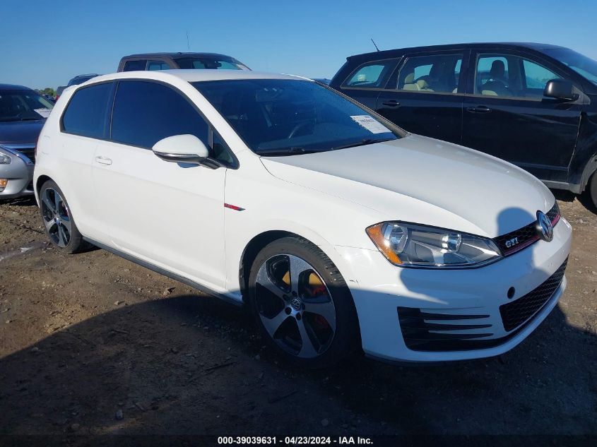 2016 VOLKSWAGEN GOLF GTI S 2-DOOR