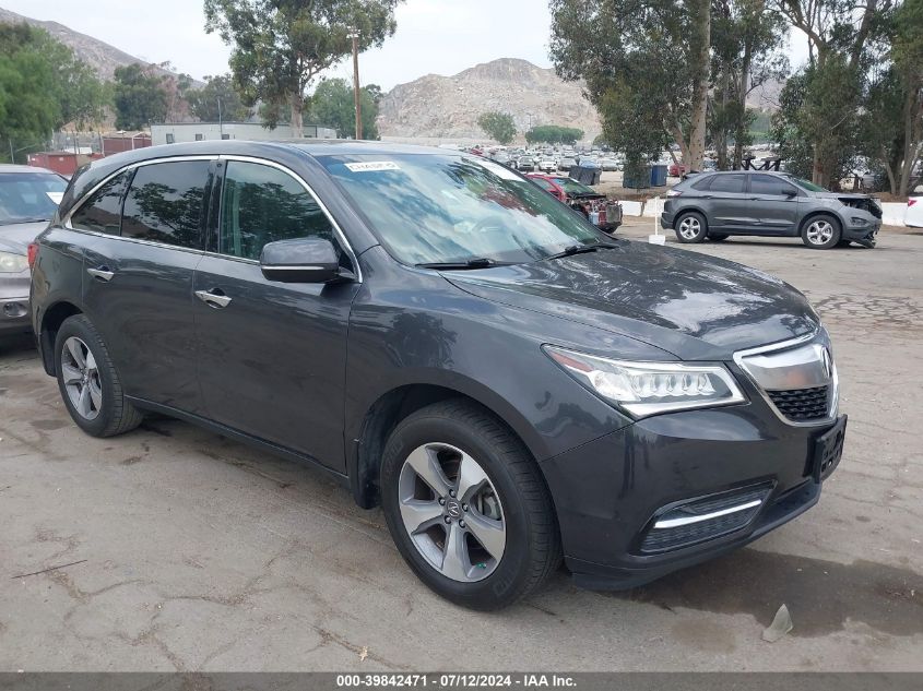 2016 ACURA MDX ACURAWATCH PLUS PACKAGE