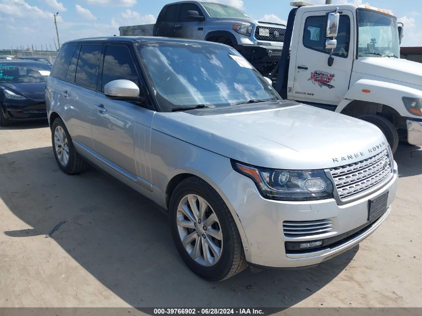 2016 LAND ROVER RANGE ROVER 3.0L V6 SUPERCHARGED HSE