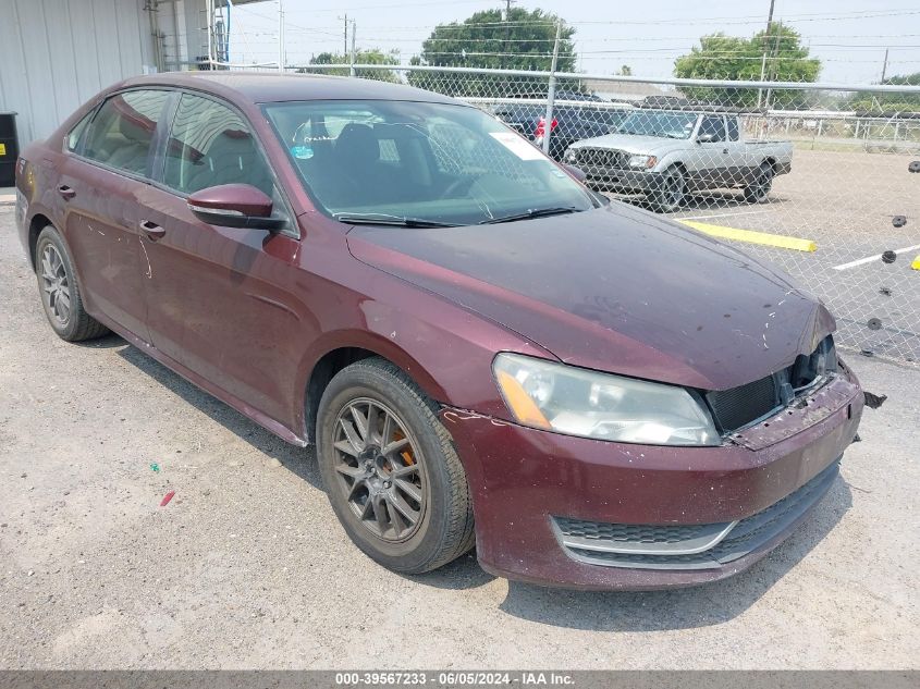 2012 VOLKSWAGEN PASSAT 2.5L S