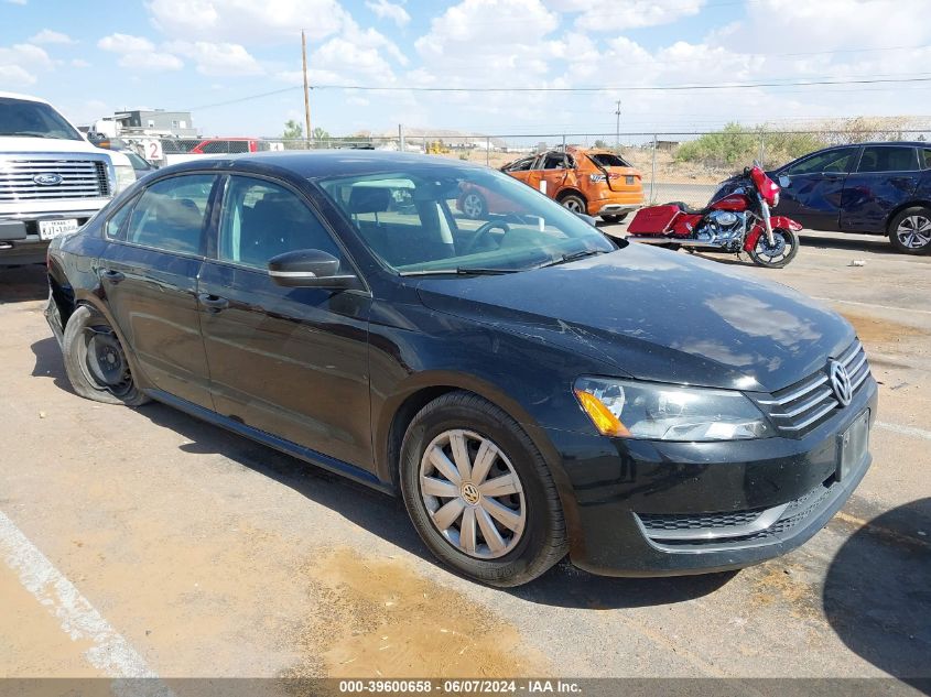 2013 VOLKSWAGEN PASSAT 2.5L S