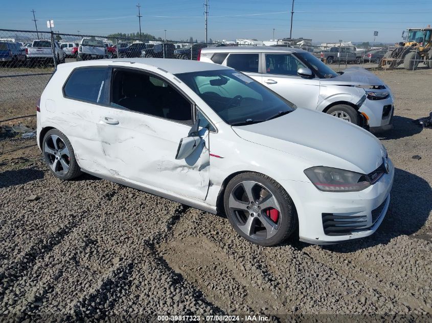 2016 VOLKSWAGEN GOLF GTI S/SE