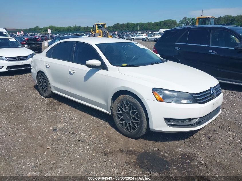 2013 VOLKSWAGEN PASSAT 2.5L S