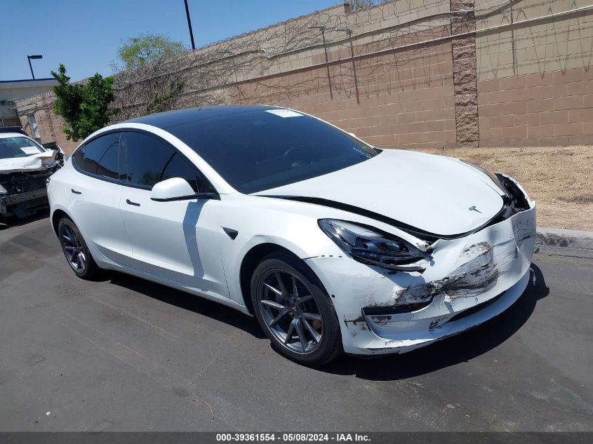 2022 TESLA MODEL 3 REAR-WHEEL DRIVE