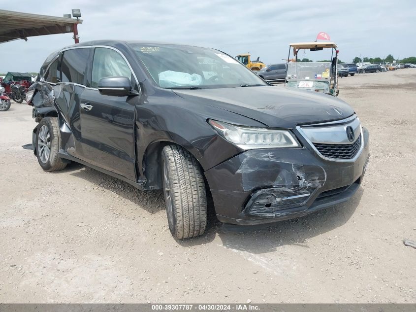 2016 ACURA MDX TECHNOLOGY   ACURAWATCH PLUS PACKAGES/TECHNOLOGY PACKAGE