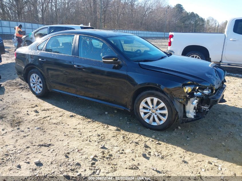 2013 VOLKSWAGEN PASSAT 2.5L S