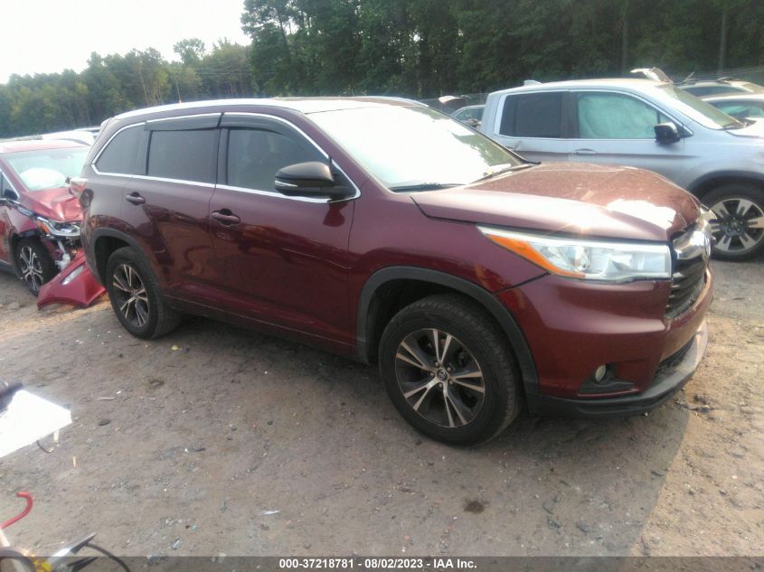 2016 TOYOTA HIGHLANDER XLE V6