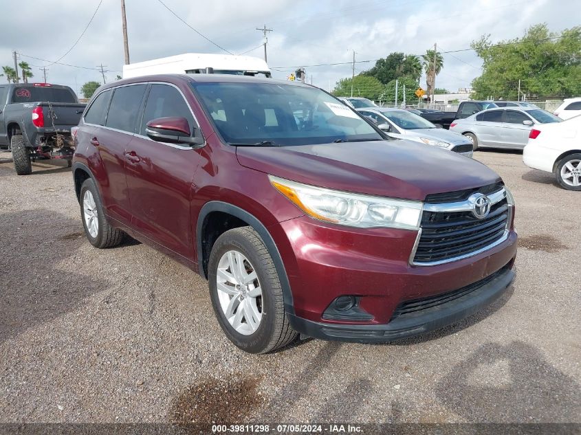 2015 TOYOTA HIGHLANDER LE