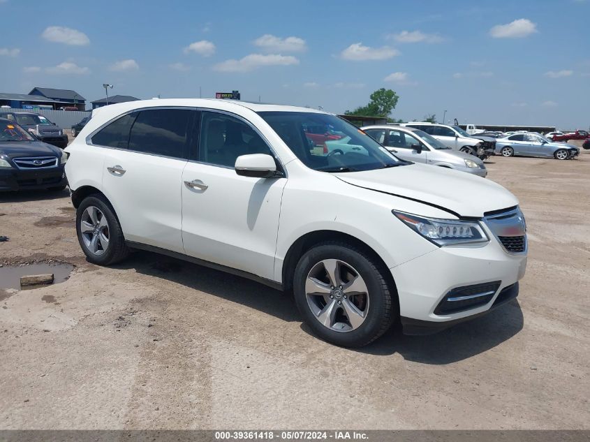 2016 ACURA MDX ACURAWATCH PLUS PACKAGE