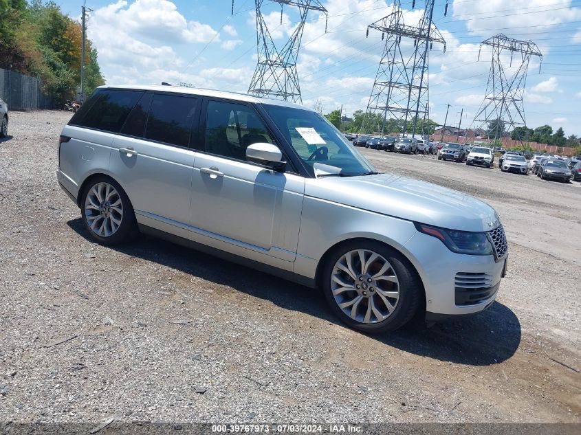 2019 LAND ROVER RANGE ROVER 3.0L V6 SUPERCHARGED HSE