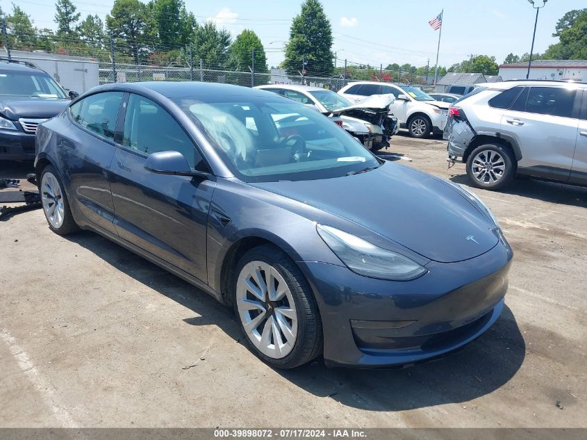 2022 TESLA MODEL 3 REAR-WHEEL DRIVE