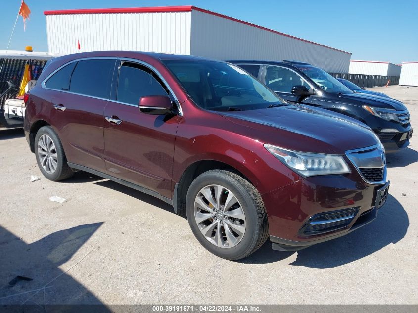 2014 ACURA MDX TECHNOLOGY PKG W/ENTERTAINMENT PKG