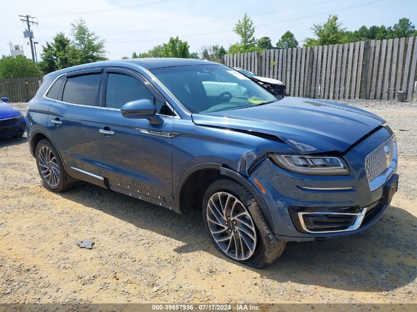 2019 LINCOLN NAUTILUS RESERVE