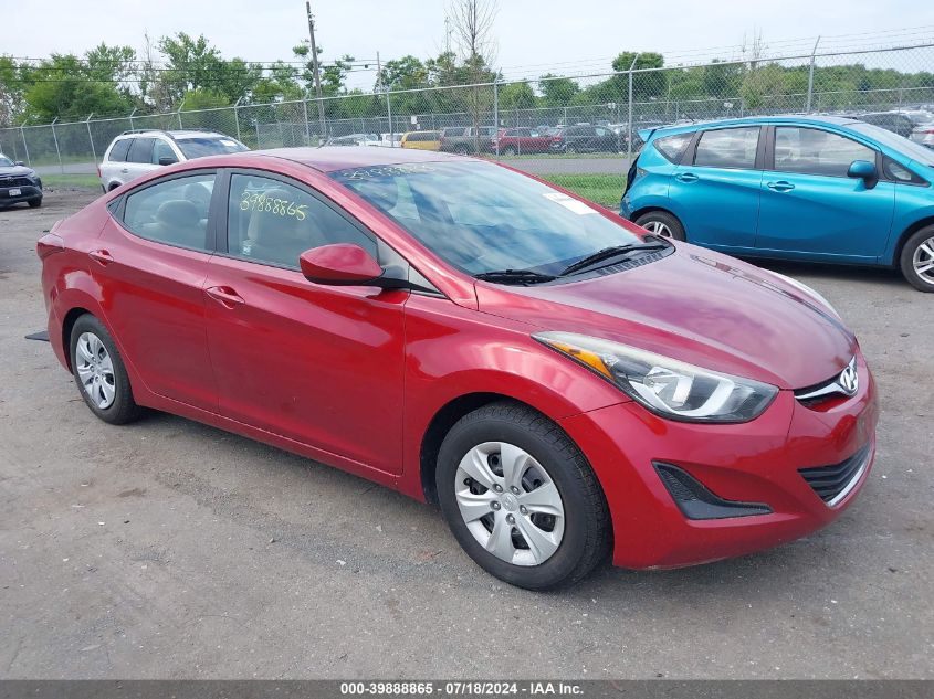 2016 HYUNDAI ELANTRA SE