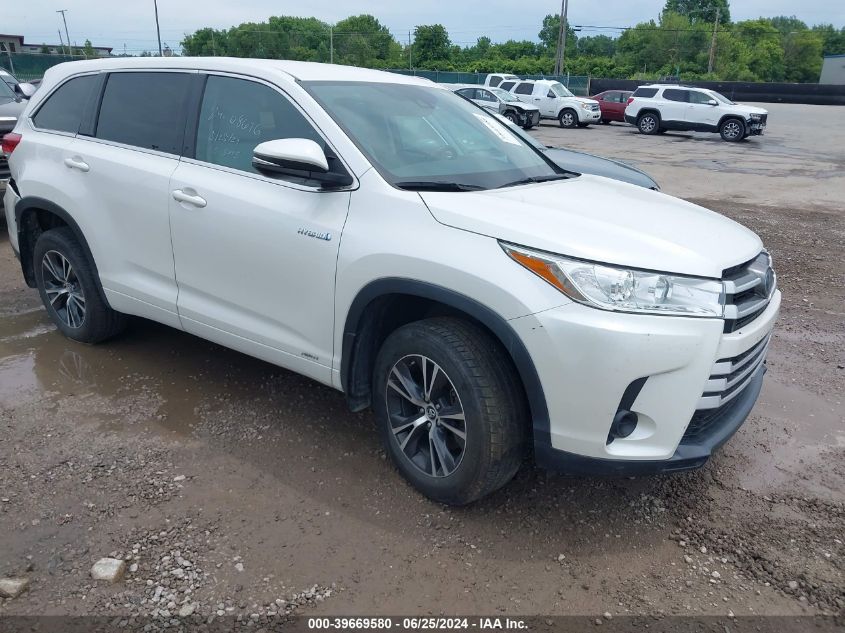 2018 TOYOTA HIGHLANDER HYBRID LE