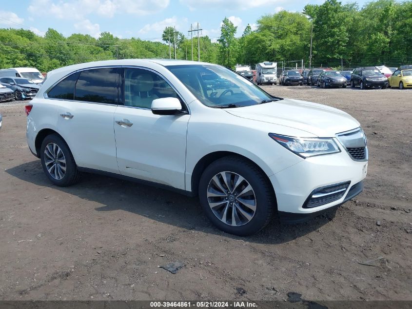 2016 ACURA MDX TECHNOLOGY   ACURAWATCH PLUS PACKAGES/TECHNOLOGY PACKAGE