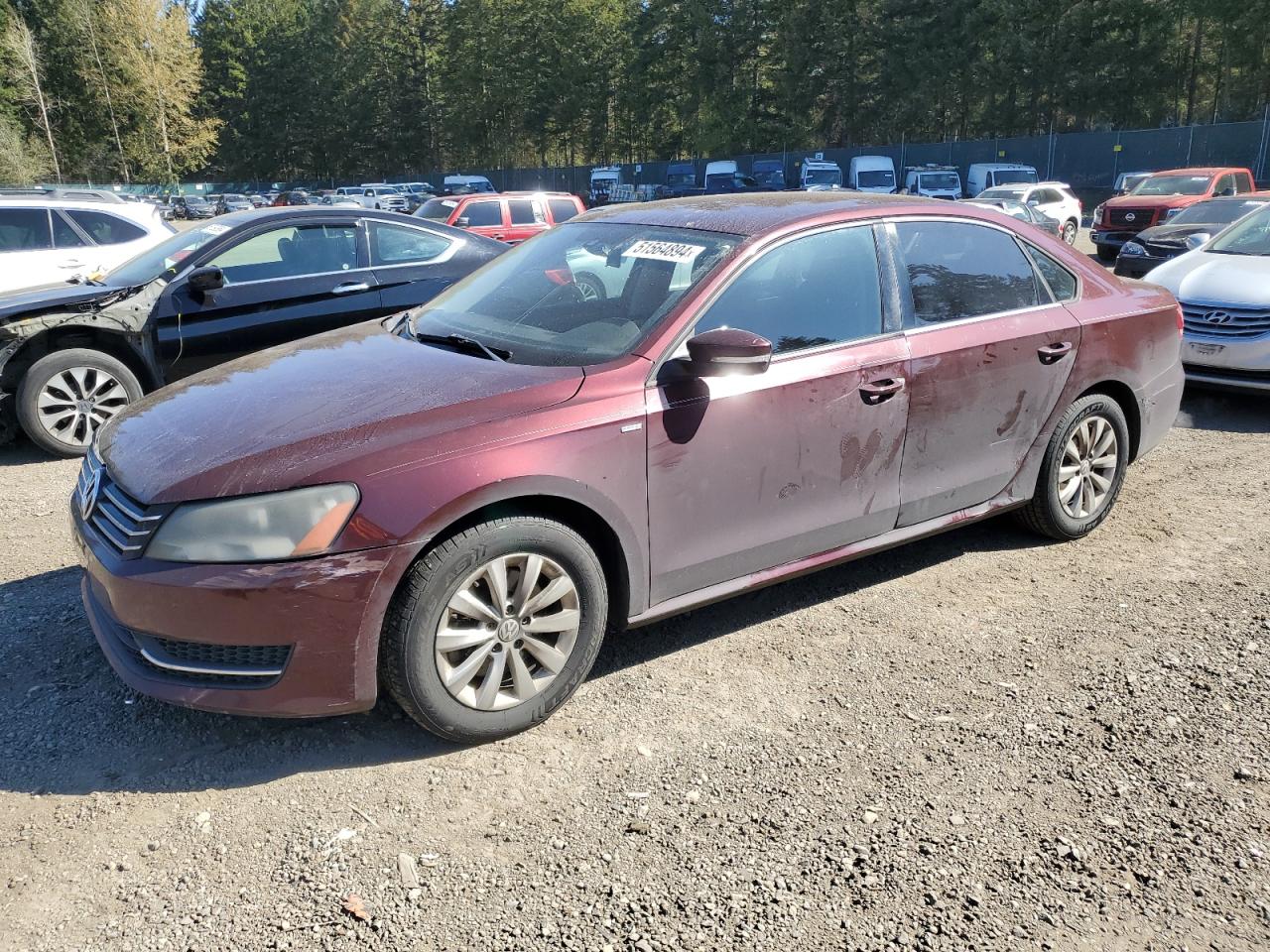 2014 VOLKSWAGEN PASSAT S