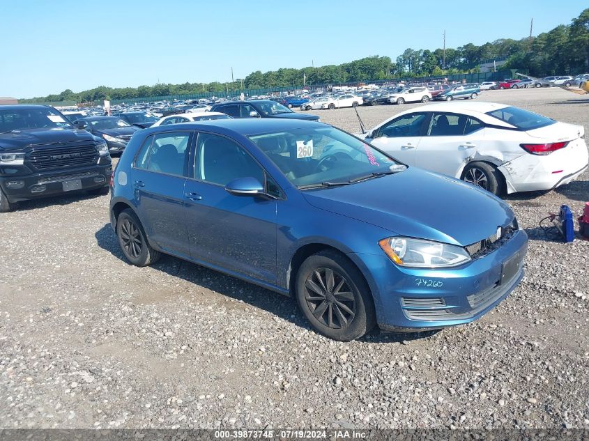 2015 VOLKSWAGEN GOLF TSI S 4-DOOR