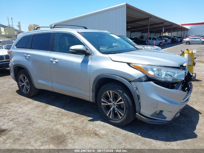 2016 TOYOTA HIGHLANDER XLE V6