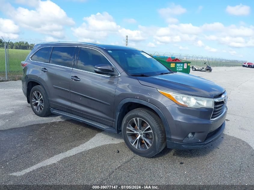 2016 TOYOTA HIGHLANDER XLE V6