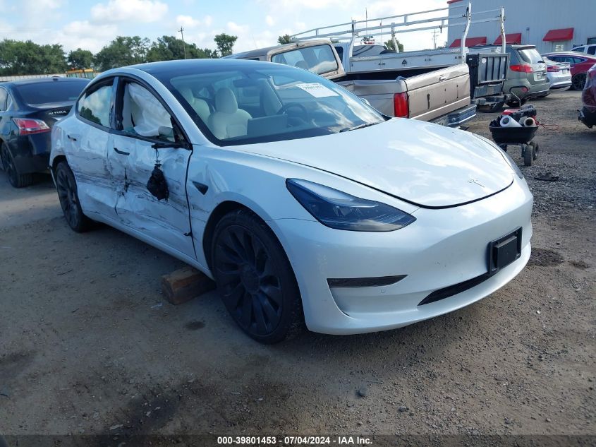 2022 TESLA MODEL 3 PERFORMANCE DUAL MOTOR ALL-WHEEL DRIVE