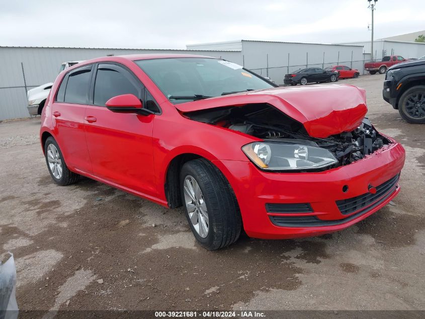 2015 VOLKSWAGEN GOLF TDI S 4-DOOR