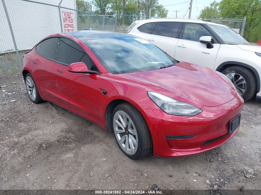 2021 TESLA MODEL 3 STANDARD RANGE PLUS REAR-WHEEL DRIVE