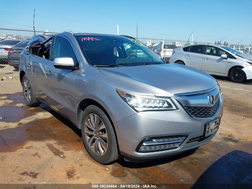 2016 ACURA MDX TECHNOLOGY   ACURAWATCH PLUS PACKAGES/TECHNOLOGY PACKAGE