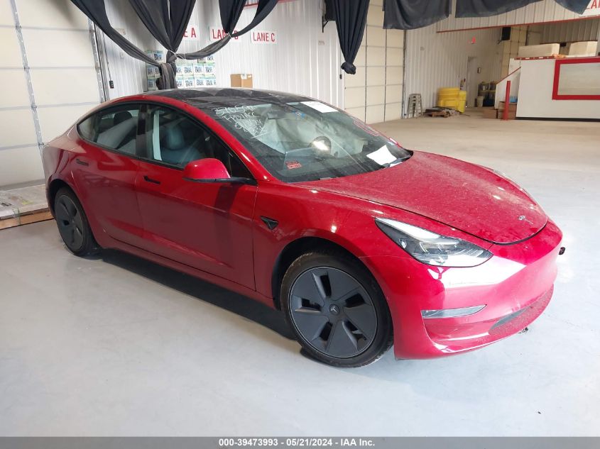 2021 TESLA MODEL 3 STANDARD RANGE PLUS REAR-WHEEL DRIVE